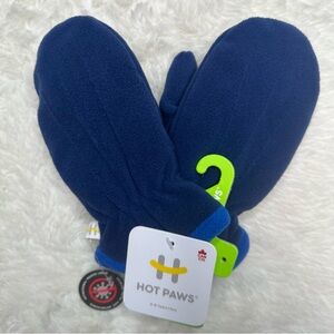 Hot Paws Fleece Mittens Blue NWT Size 4-6 Years